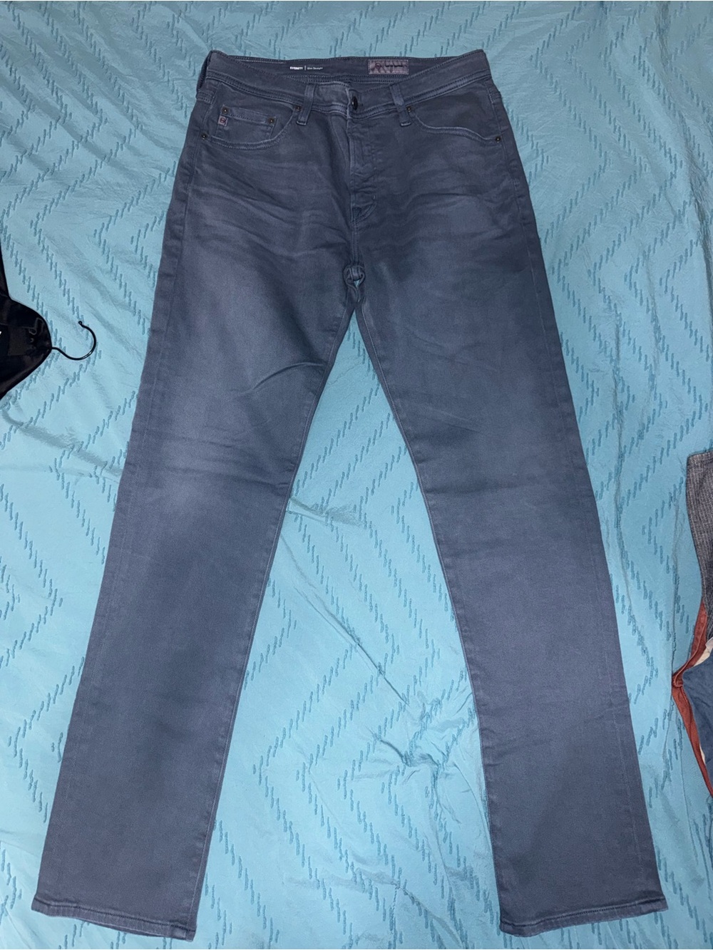 Men's Dark Gray Slim Fit Jeans - Unbranded